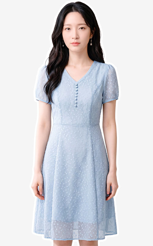 4✮- PEFRY7138 - Knee Dress