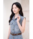 4✮- PEFRY7318 - Denim Knee Dress