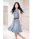 4✮- PEFRY7318 - Denim Knee Dress