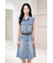 4✮- PEFRY7318 - Denim Knee Dress