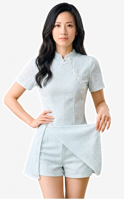 4✮- PEFRY7471 - Set (Long Top+Shorts)
