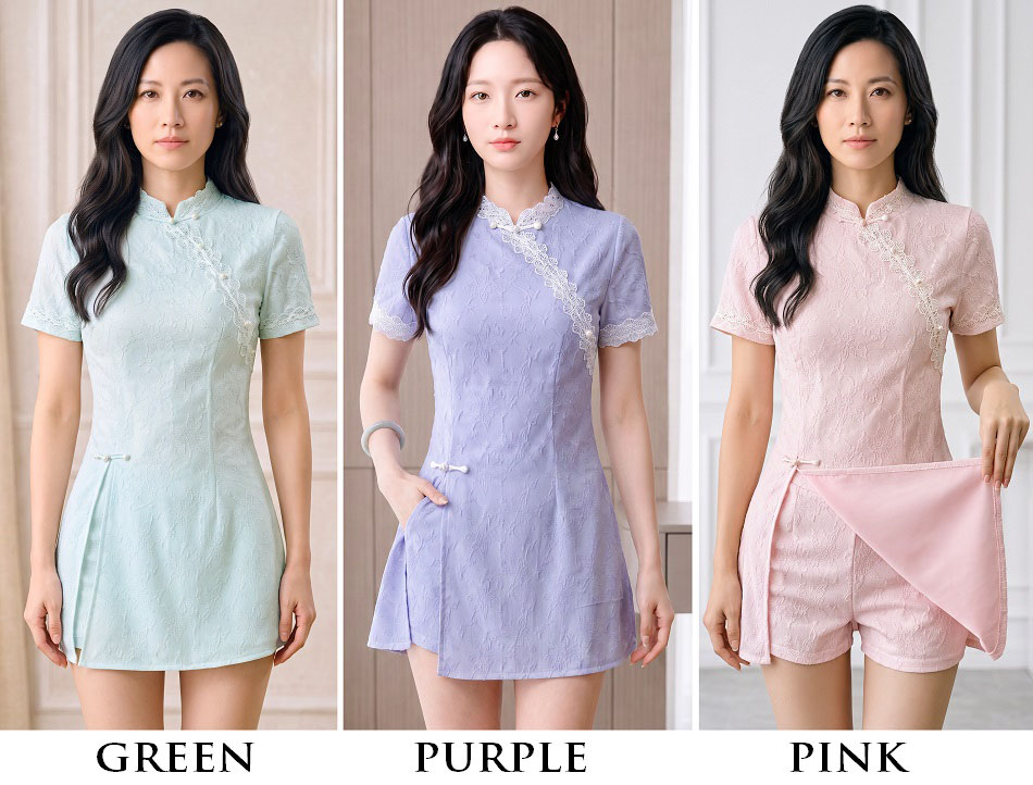 4✮- PEFRY7471 - Set (Long Top+Shorts)