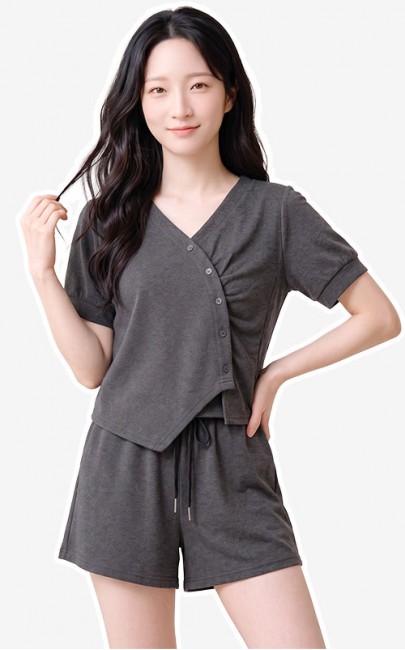 4✮- PEFRY7066 - Set (Crop Top+Shorts)
