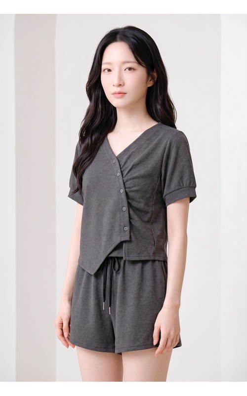 4✮- PEFRY7066 - Set (Crop Top+Shorts)