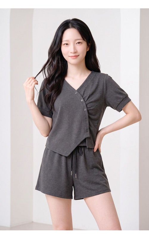 4✮- PEFRY7066 - Set (Crop Top+Shorts)