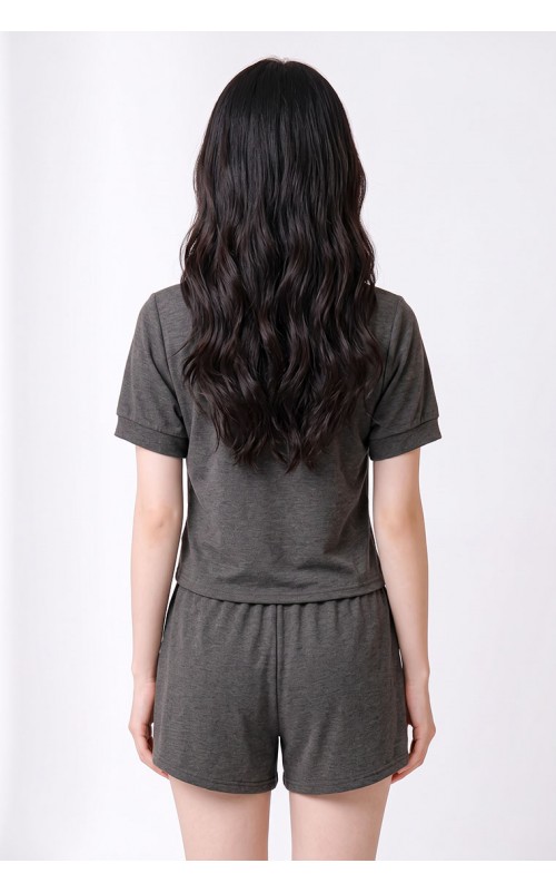 4✮- PEFRY7066 - Set (Crop Top+Shorts)
