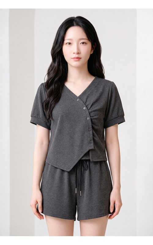 4✮- PEFRY7066 - Set (Crop Top+Shorts)