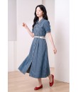 4✮- PEFRY7559 - Denim Midi Dress
