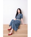 4✮- PEFRY7559 - Denim Midi Dress