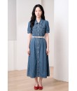 4✮- PEFRY7559 - Denim Midi Dress