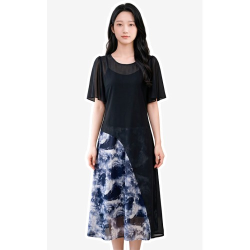 4✮- PFFRY6991 - Midi Dress (Long Top+Dress)