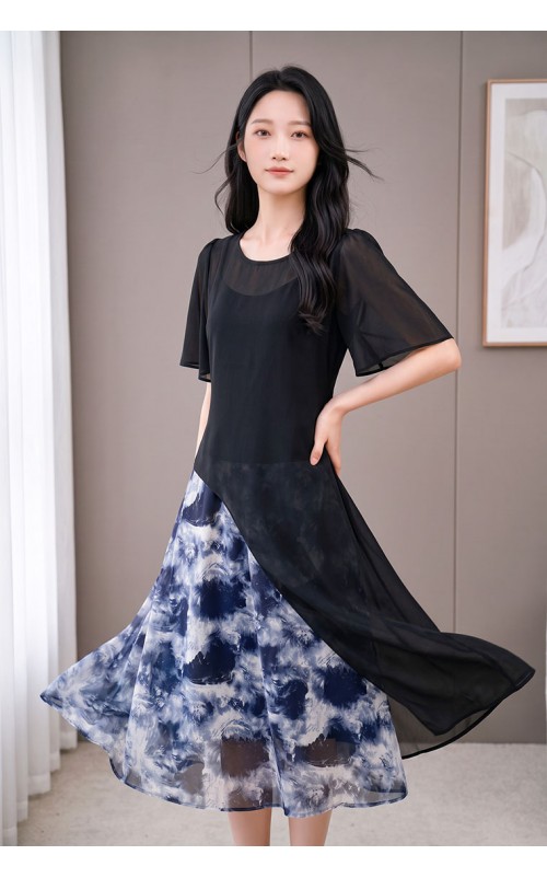 4✮- PFFRY6991 - Midi Dress (Long Top+Dress)