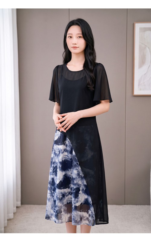 4✮- PFFRY6991 - Midi Dress (Long Top+Dress)
