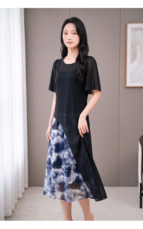 4✮- PFFRY6991 - Midi Dress (Long Top+Dress)