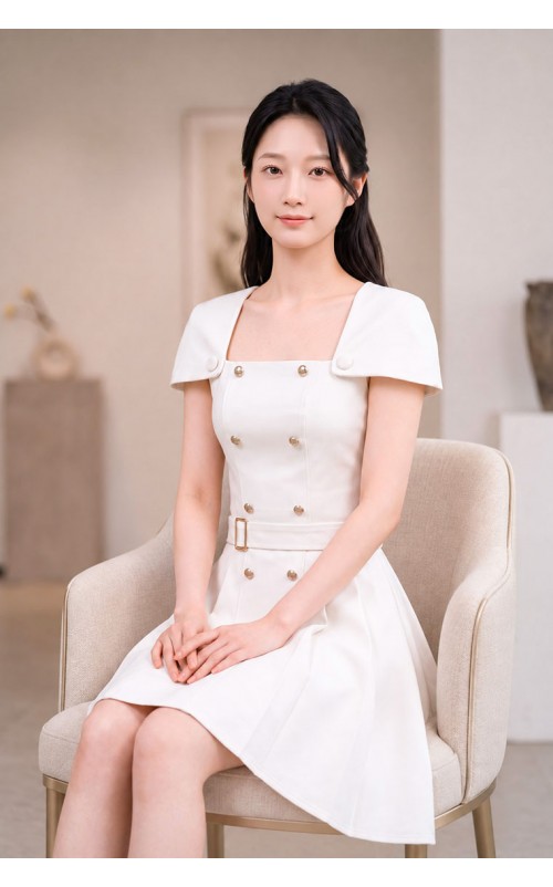 4✮- PFFRY7908 - Knee Dress