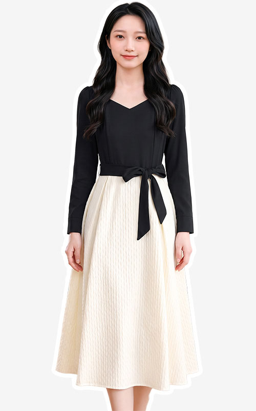 4✮- PFFRY7936 - Knee Dress