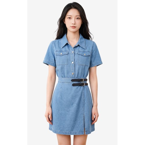 4✮- PFFRY8012 - Denim Mini Dress