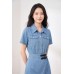 4✮- PFFRY8012 - Denim Mini Dress