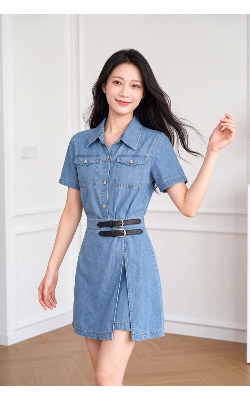4✮- PFFRY8012 - Denim Mini Dress