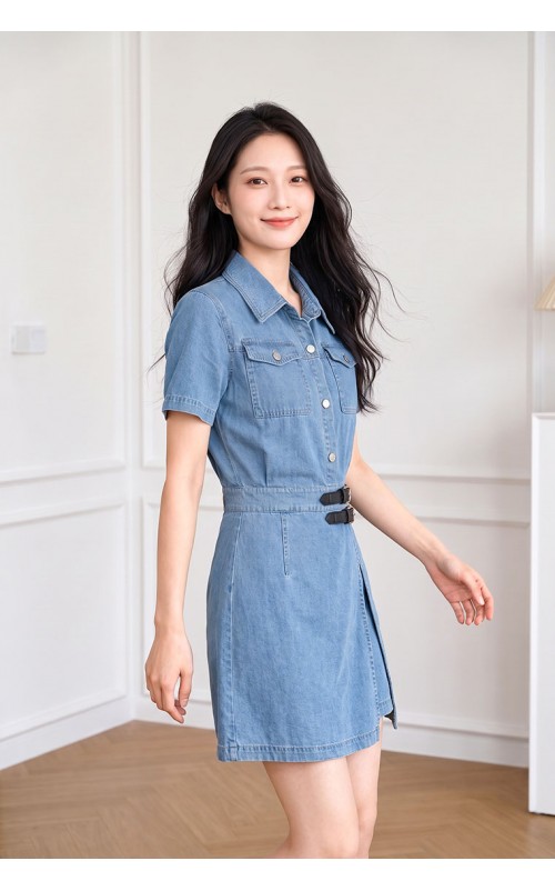 4✮- PFFRY8012 - Denim Mini Dress