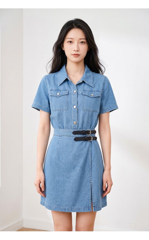 4✮- PFFRY8012 - Denim Mini Dress