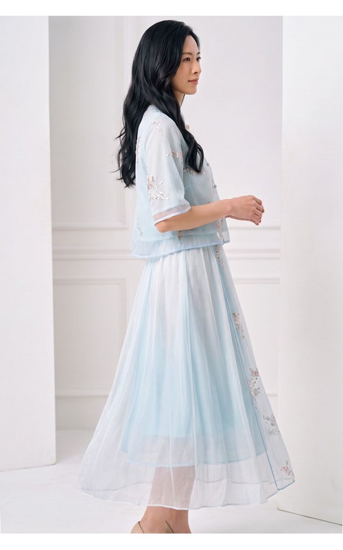 4✮- PFFRY8018 - Midi Dress (Top+Skirt)