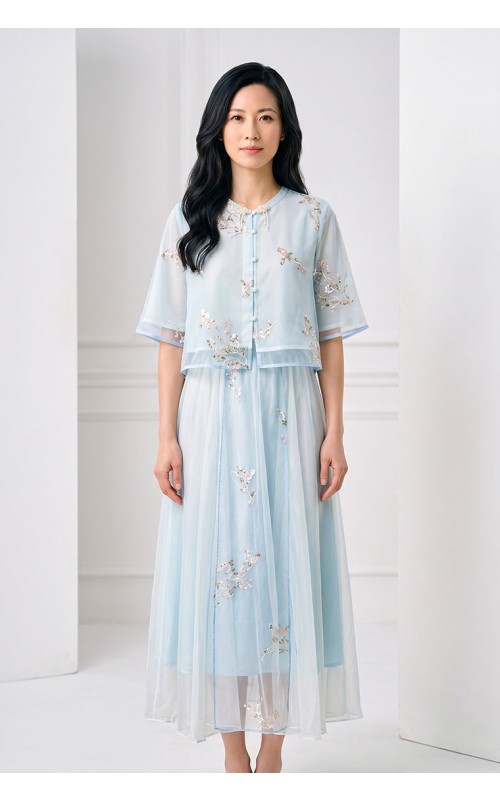 4✮- PFFRY8018 - Midi Dress (Top+Skirt)