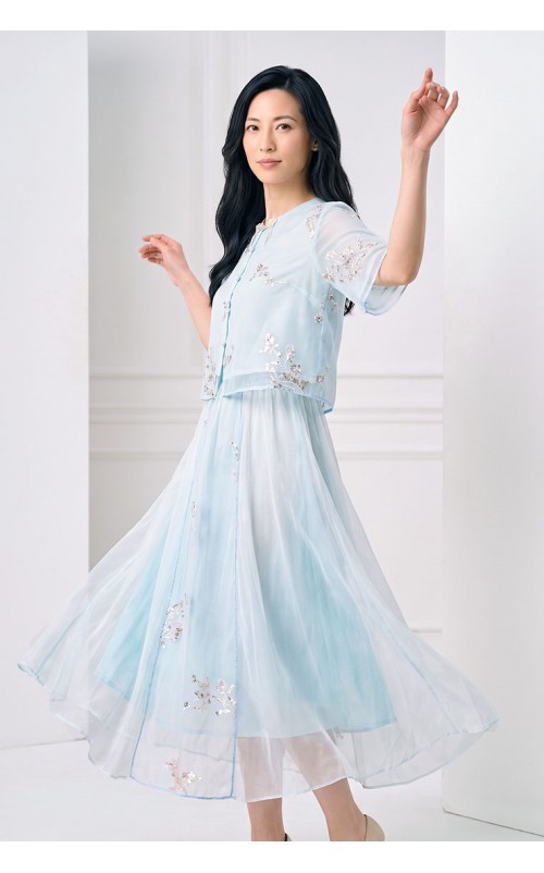 4✮- PFFRY8018 - Midi Dress (Top+Skirt)