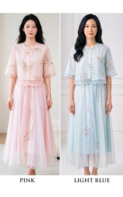 4✮- PFFRY8018 - Midi Dress (Top+Skirt)