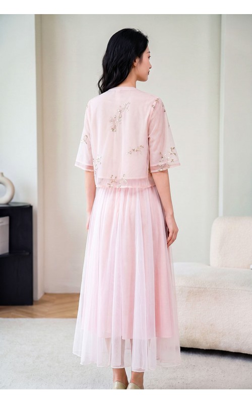 4✮- PFFRY8018 - Midi Dress (Top+Skirt)