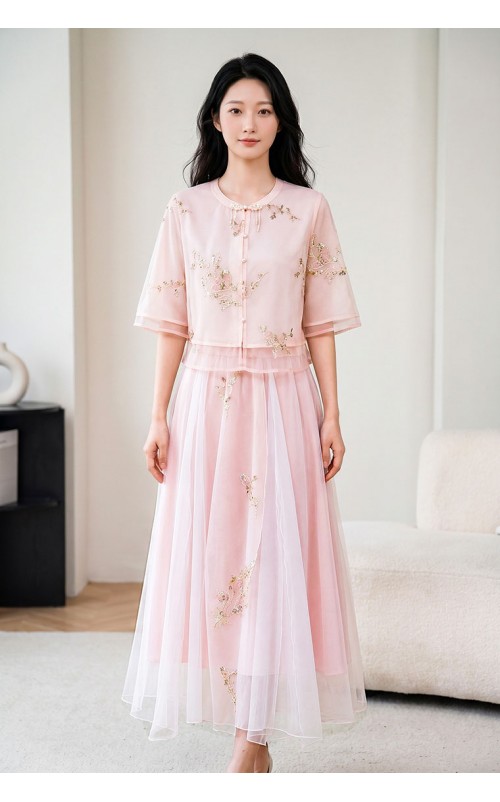 4✮- PFFRY8018 - Midi Dress (Top+Skirt)