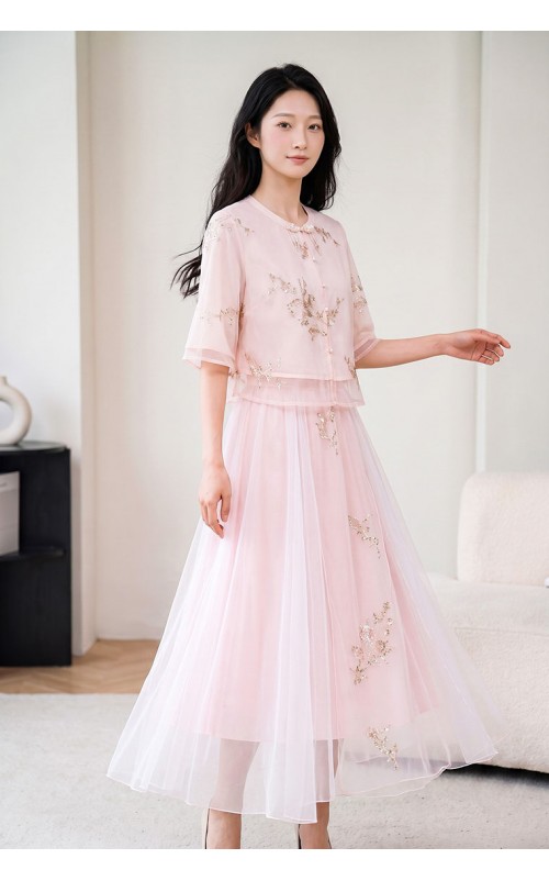 4✮- PFFRY8018 - Midi Dress (Top+Skirt)