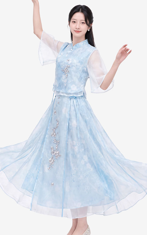 4✮- PFFRY8019 - Midi Dress (Top+Skirt)