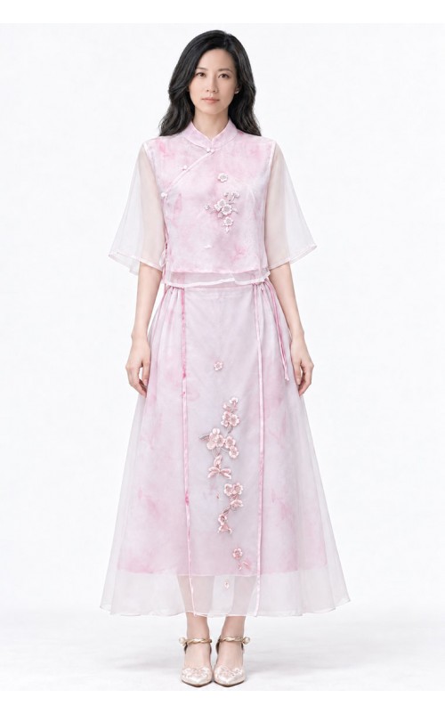 4✮- PFFRY8019 - Midi Dress (Top+Skirt)