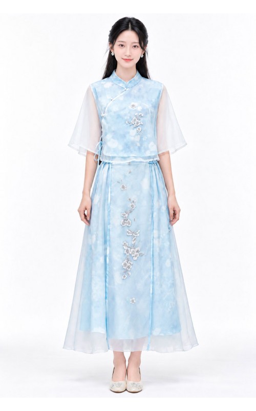 4✮- PFFRY8019 - Midi Dress (Top+Skirt)