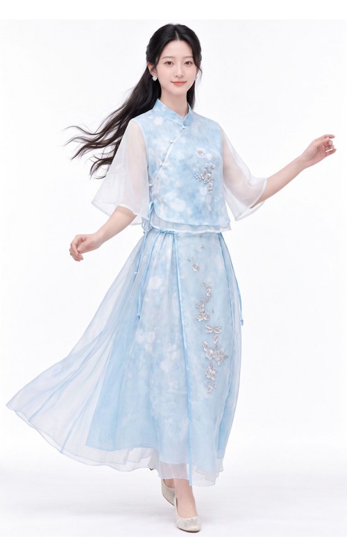 4✮- PFFRY8019 - Midi Dress (Top+Skirt)