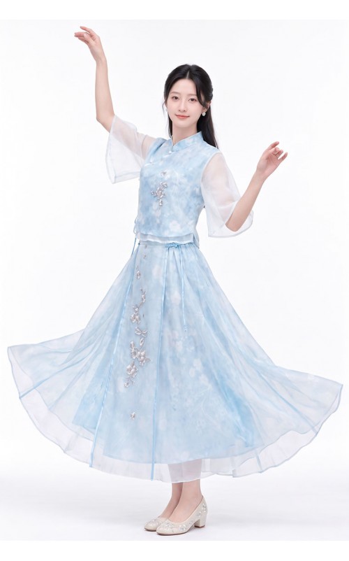 4✮- PFFRY8019 - Midi Dress (Top+Skirt)