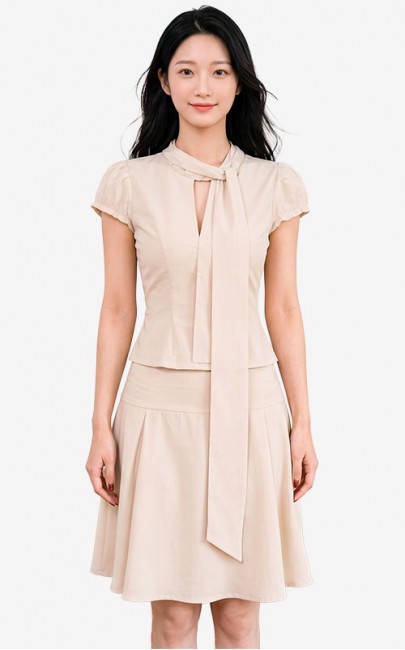 4✮- PFFRY8051 - Knee Dress (Top+Skirt)