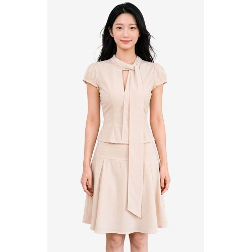 4✮- PFFRY8051 - Knee Dress (Top+Skirt)