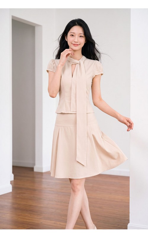 4✮- PFFRY8051 - Knee Dress (Top+Skirt)