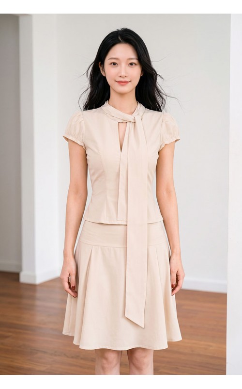 4✮- PFFRY8051 - Knee Dress (Top+Skirt)