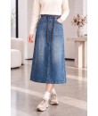 4✮- PFFRY8061 - Denim Midi Skirt