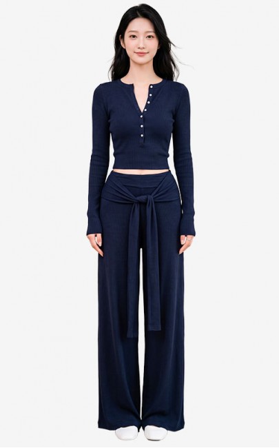 4✮- PGFRY8175 - Set (Crop Top+Pants)