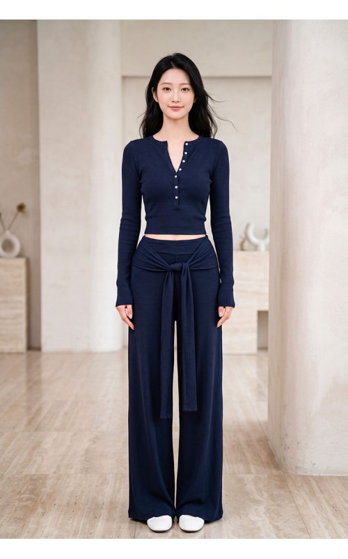 4✮- PGFRY8175 - Set (Crop Top+Pants)
