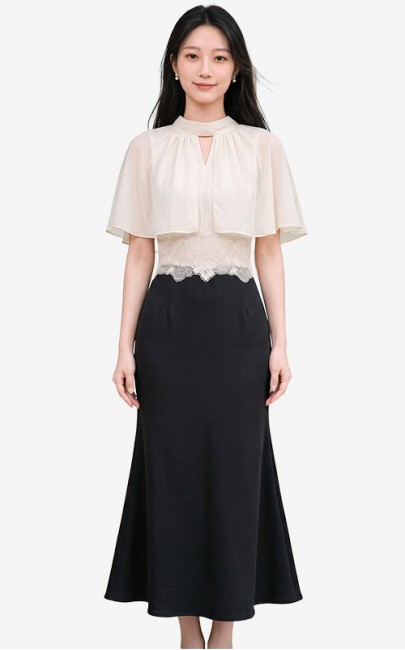 4✮- PGFRY8267 - Mermaid Midi Dress (Top+Skirt)