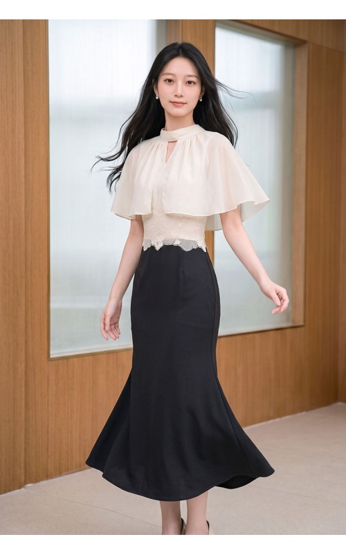4✮- PGFRY8267 - Mermaid Midi Dress (Top+Skirt)