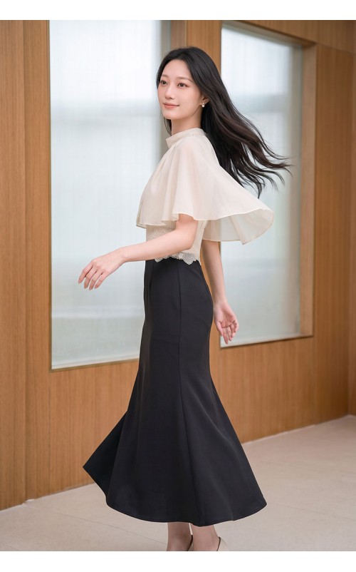 4✮- PGFRY8267 - Mermaid Midi Dress (Top+Skirt)