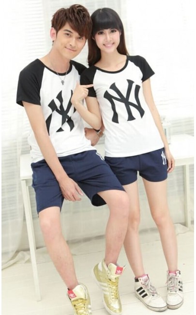 3✮ - Couple one Set  (Top+Shorts) - DVFM1063, Ready Stock