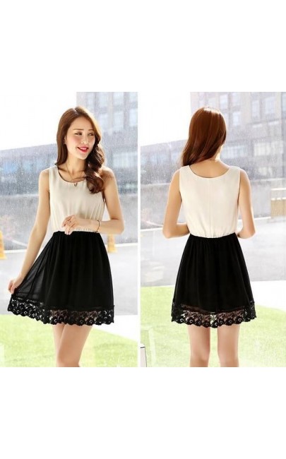 3✮- Mini Dress (With Cardigan) - IHF9629, Small Cutting