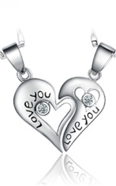 Silver - Couple Necklace - YJJ006